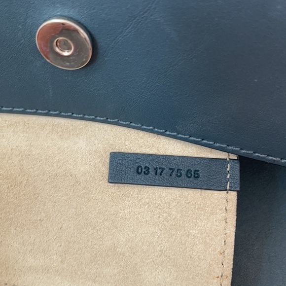 Chloé Mini Faye suede leather crossbody bag cloudy blue - Picture 7 of 9